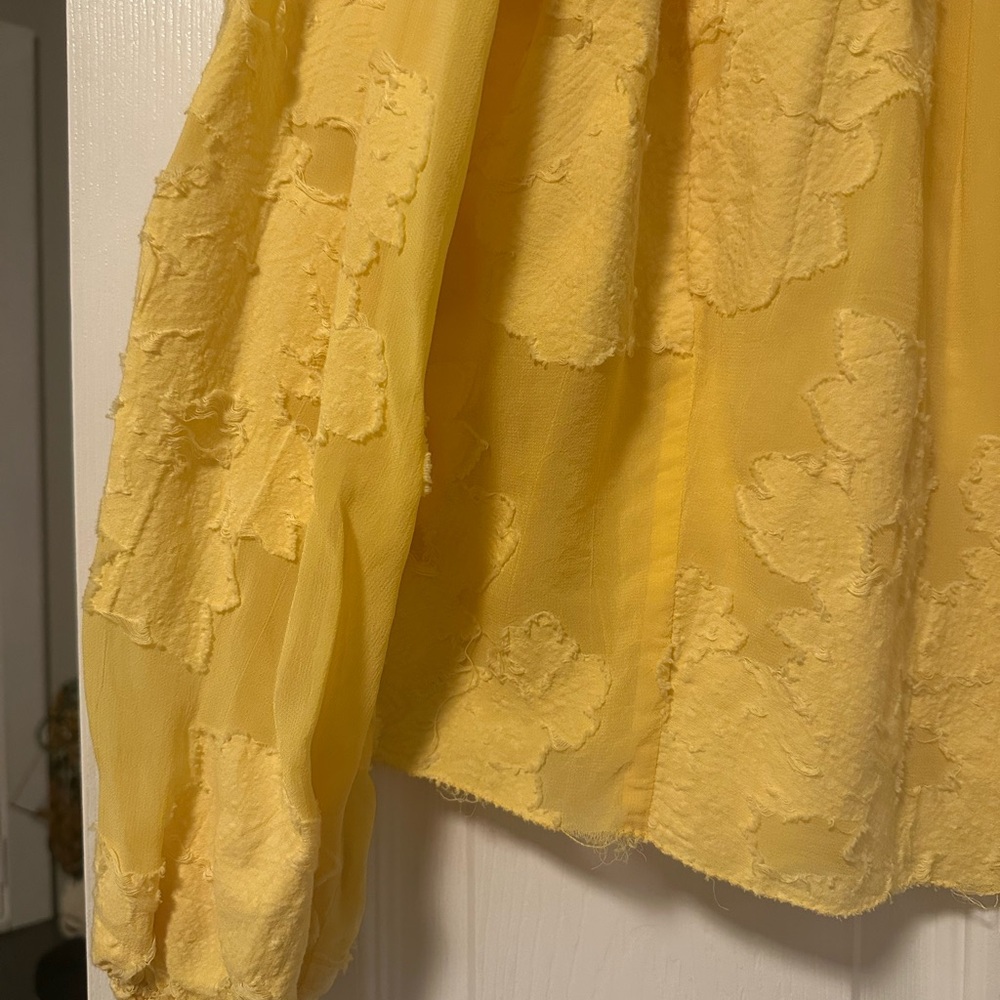 Wilfred Soft Yellow Ruffled Top